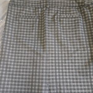 Kut from the Kloth Gray Checkered Midi Skirt